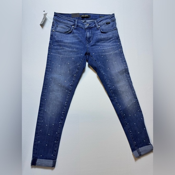 Mavi Denim - Mavi Lexi Mid-Rise Super Skinny Rhinestone jeans 27